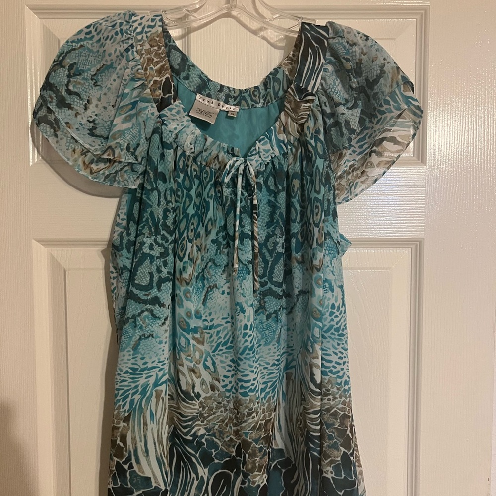 Sheer lined Fred Davis blouse